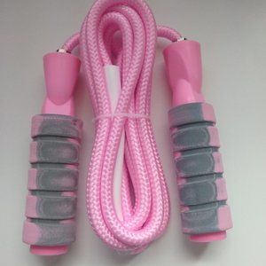 Pink Jump Rope With Comfortable Grip Handle, For Outdoors and Indoors, Workout